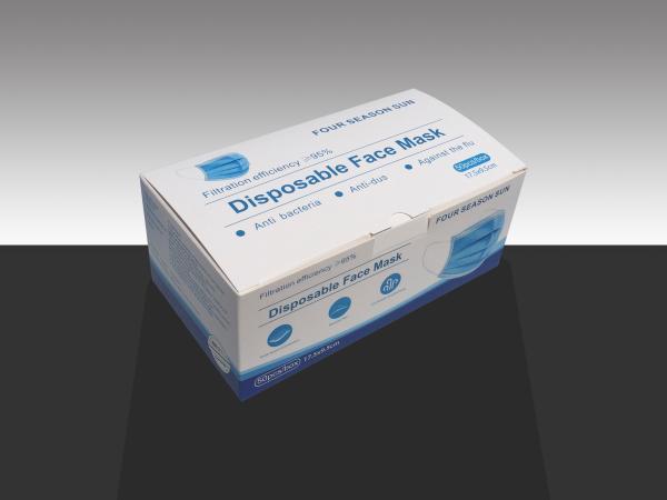 Protective Disposable Earloop Face Mask Non Woven 3 Ply With Customized Logo
