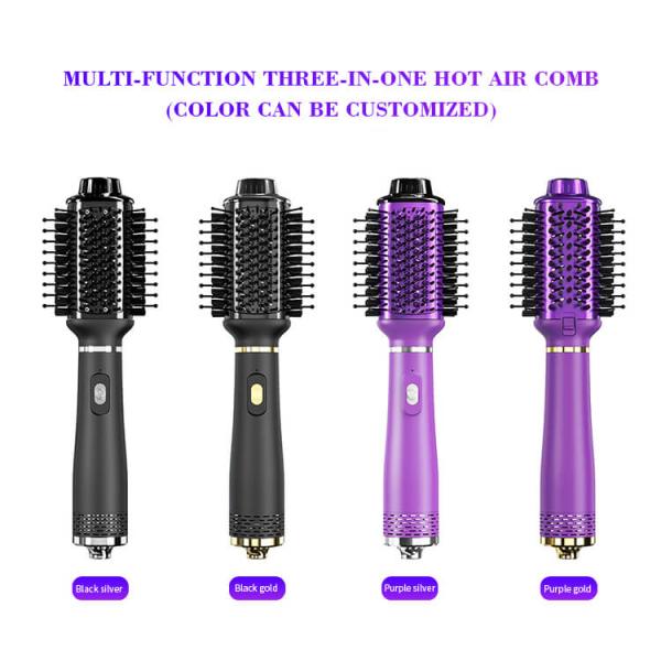 1000W 3 In1 Hair Dryer Brush , Hot Air Brush Ionic Hair Dryer Volumizer