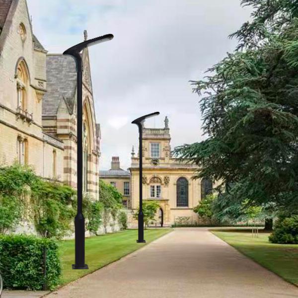 Lawn Solar Panel Led Garden Lights Ultra Bright Road Cap Crutch Shape  30W IP65