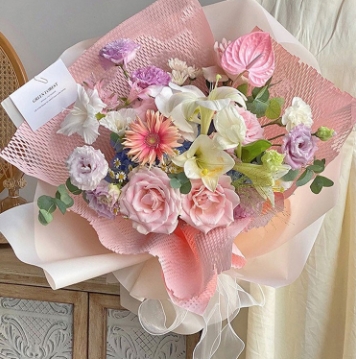 Premium bouquet packaging paper floral honeycomb paper