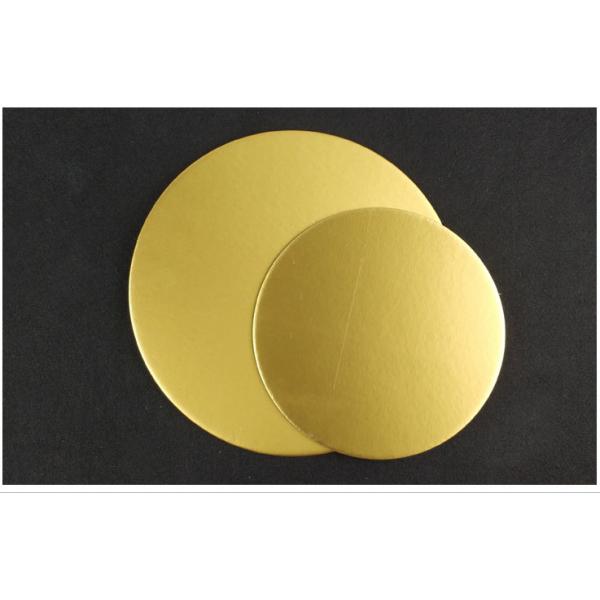 Золотые тортовые доски Картонные продукты питания и напитки Гладкий тортовый барабан Круглая форма для тортового магазина