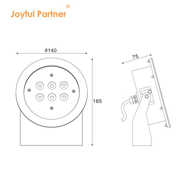 Aço inoxidável 316L Lâmpadas LED subaquáticas 24W RGBW IP68