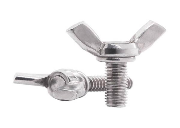 18-8 Stainless Steel Plain Round Wing Butterfly Wing Machine Screw With Hex Nut DIN316