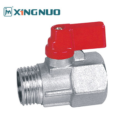 Female And Male Threaded Plating Body Ss Brass Mini Ball Valve Water Pipe Fitting 1/2 Inch
