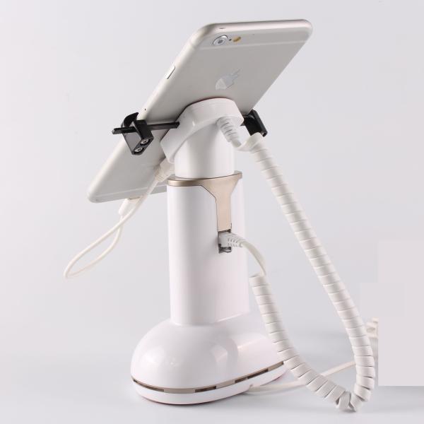 COMER anti-theft cable locking clip alarm stand smart phone charger holders or digital stores