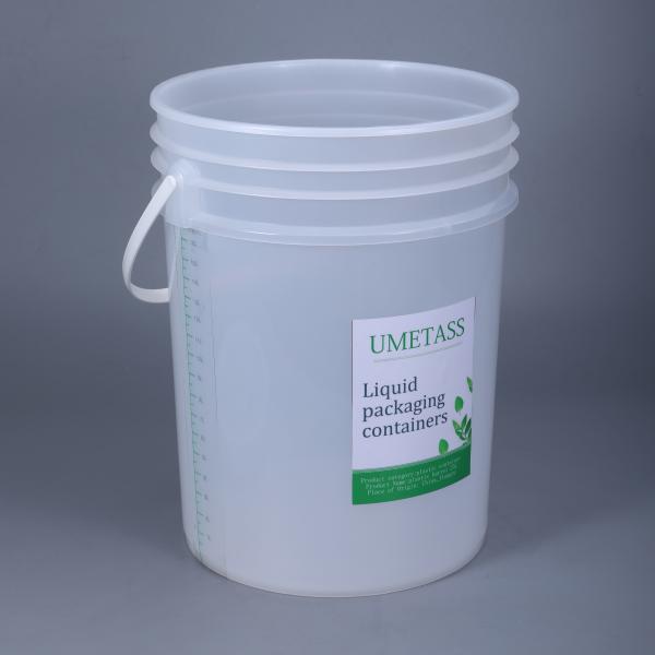 Food Storage with UMETASS 5 Gallon Clear Plastic Bucket Printing Silk Screen Printing