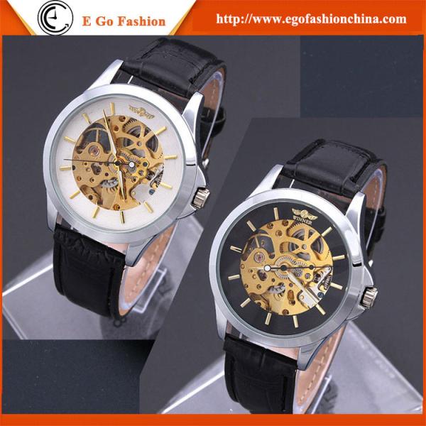 WN11 WINNER Watches for Man Men's Mechanical Watch Mechanic Movement Leather Vintage Watch