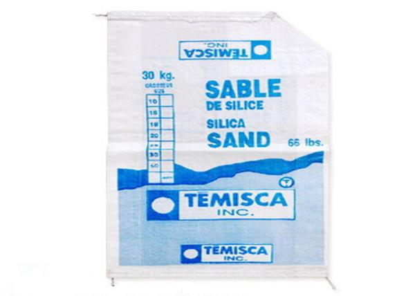 White / Brown Cement PP Valve Bag , Kraft Paper PP Woven Gusseted Poly Bags
