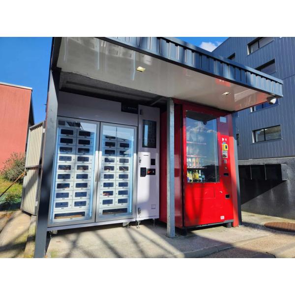 Self-Service Bakery Shop Combo Bread Vending Machine With Cooling System Customizable Lockers