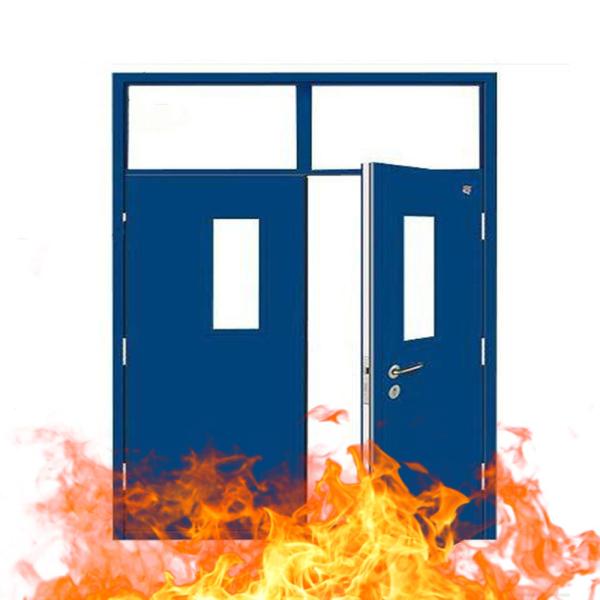 Porta de saída de aço galvanizada à prova de fogo do revestimento 60min do pó