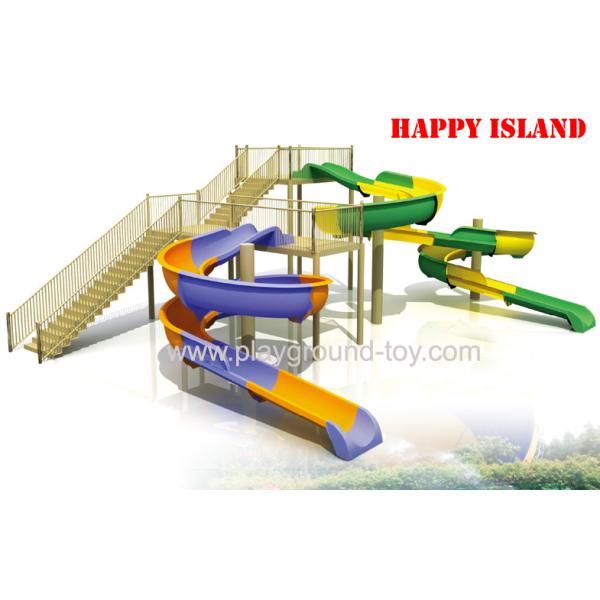 Water Park Equipments , Common Dreamland Aqua Park Facility FRP High Speed