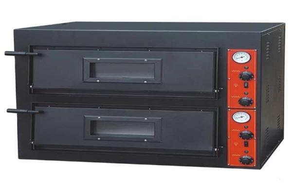 Black Painting Electric Commercial Pizza Oven With 2-layer 2 Tray For Restaurant
