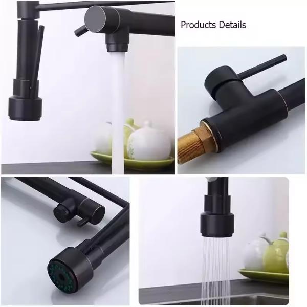 Kithcen Sink Faucet with Pull Down Sprayer 2024Lizhen Hua-Vic Modern Single Handle