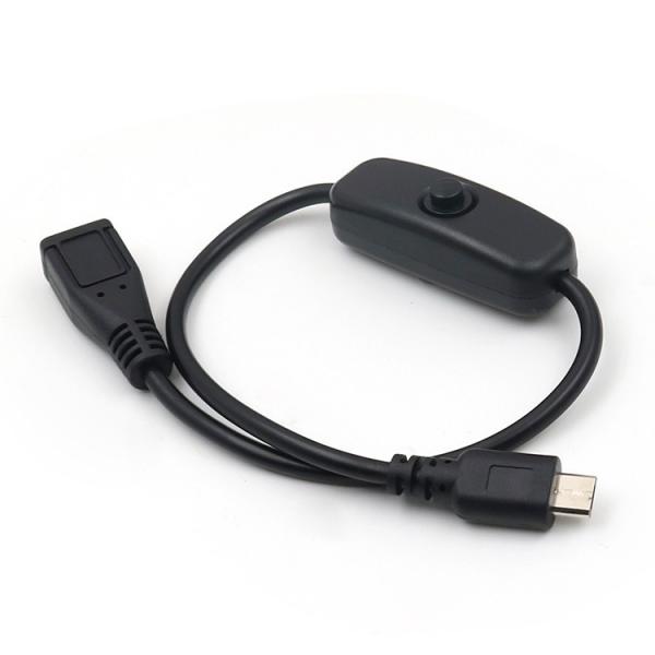 Custom Male to Female Charging ON OFF Micro USB Extension Cable with Switch