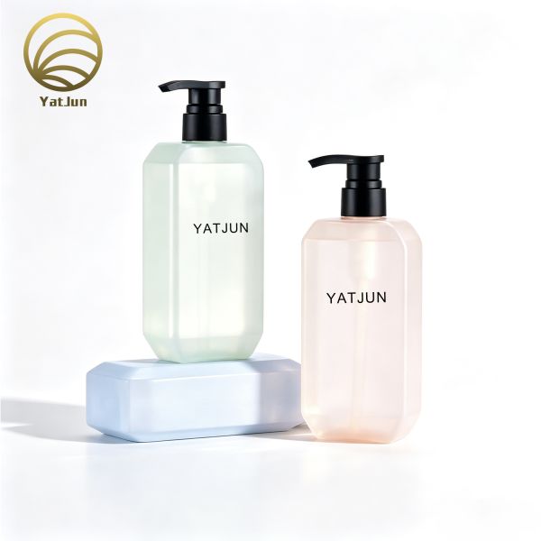 500ml PET Square Matte bottle with lotion pump