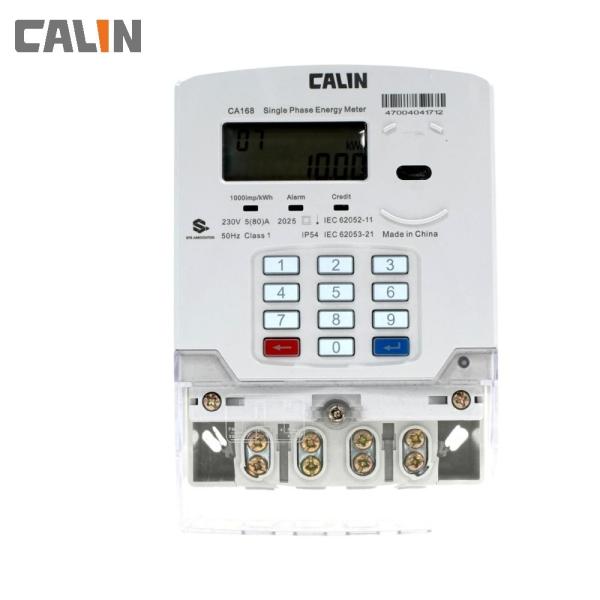 STS Single Phase Power Meter Prepayment Keypad Electricity Meter With PLC / RF Communication