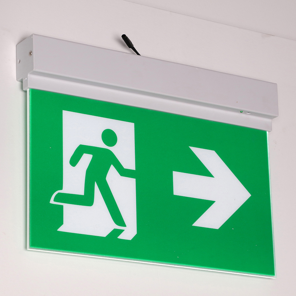 5-in-one Installation Luminous Emergency Exit Sign with Li-ion Battery and 3 Hours Emergency Duration