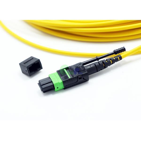 1m Elite MTP Female To MTP Female Trunk Cable SM Cable Yellow LSZH Type B Fiber Optic Patch Cable