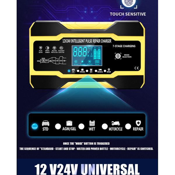 Cargador de batería rápido de 6A 12V de la reparación inteligente del pulso 80W