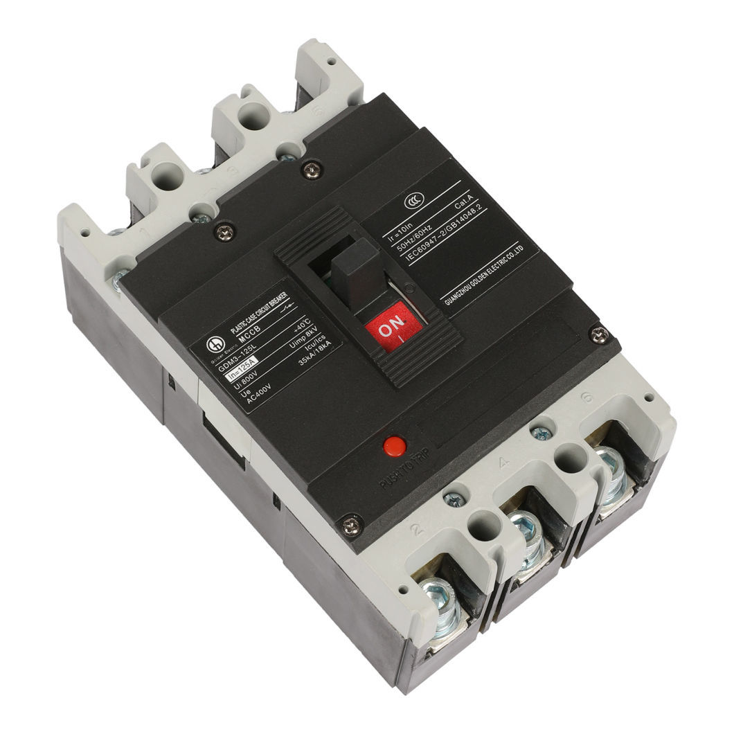 400 В номинальное рабочее напряжение VDE сертифицированный Gdm3-125L MCCB Формированный корпус выключатель