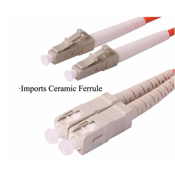 Orange OM1/OM2 1M/3M/5M Duplex Multimode LC to LC Fiber Opitc Pigtail