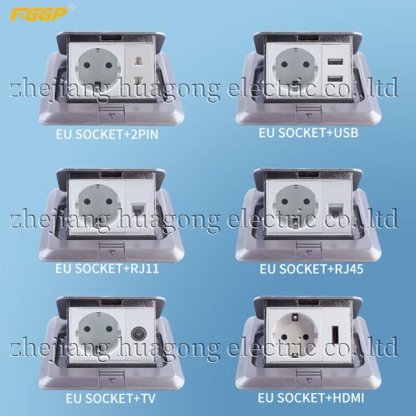 Brass Alloy 4.72 X 4.72 Floor Socket Box For Residential