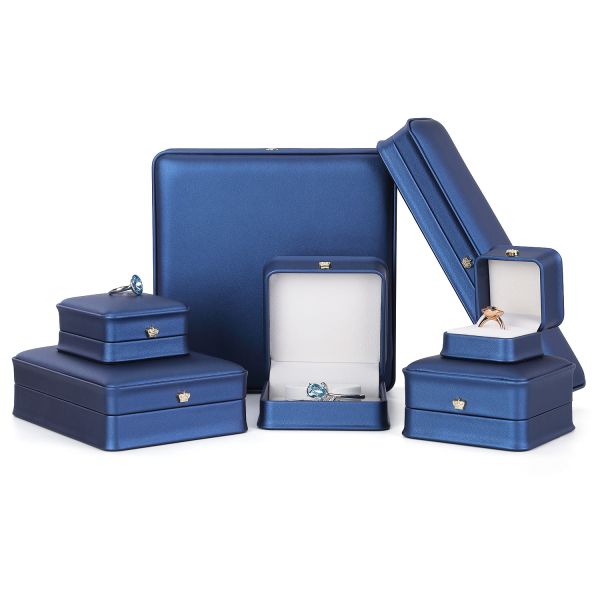 High-End Brushed PU Leather Jewelry Box, Luxury Ring Box, Bracelet Pendant Necklace Packaging Box, Custom Jewelry Gift Box