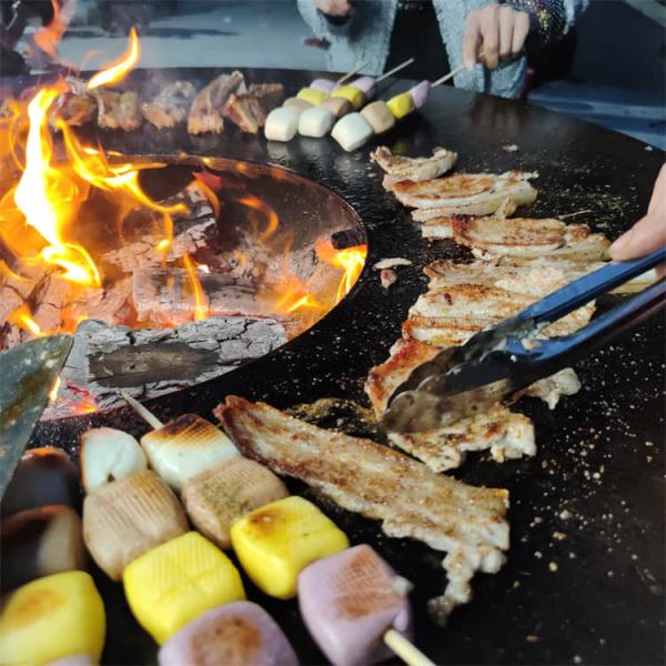 100cm Barbeque Corten Base 2mm Heavy Duty Fire Pit Grill