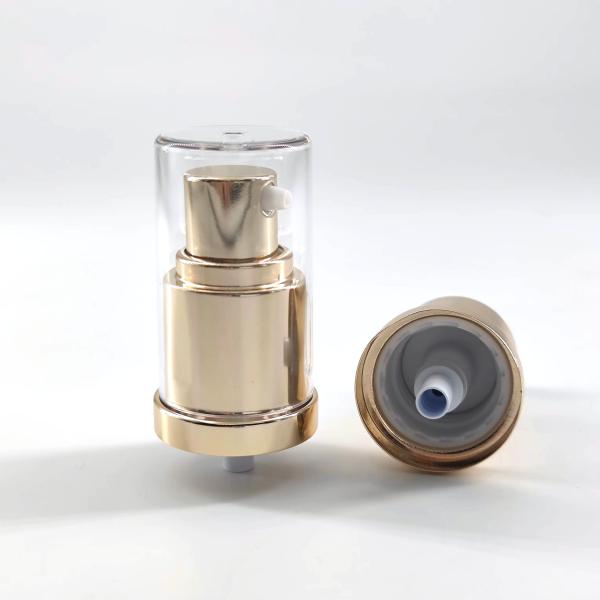20/410 20mm Golden Aluminum Plastic Treatment Pump Cream Foundation Lotion Serum