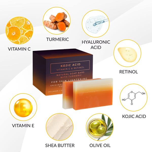 Тело мыла ODM Handmade травяное очищая естественные Адвокатуры мыла с турмерином