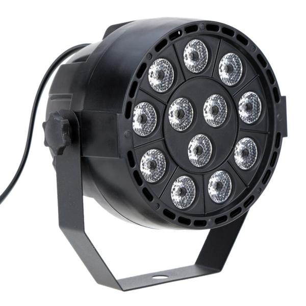 12 3W LEDs UV Stage Par Light Auto Sound DMX512 Master-slave 8 Channels for Indoor KTV Pub Bar Wedding School Show Xmas