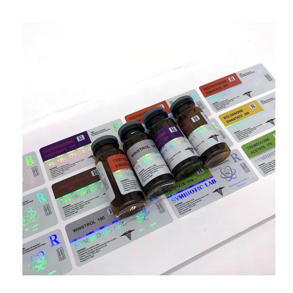 Regular size Custom Adhesive Holographic Logo 10ml Vial Label Sticker