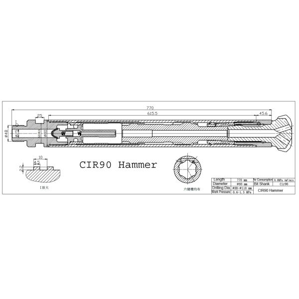 Ряд Ф90mm-Ф110mm API отверстия 2 3/8