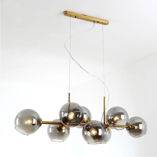 Nordic Glass Chandelier for Dining Room Kitchen Living Room Bedroom Glass Ball Black Ceiling Pendant Lamp (WH-AP-671)