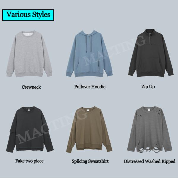 360Grams Oversized Pullover Zip Up Hoodie Sweatshirt For Men Women