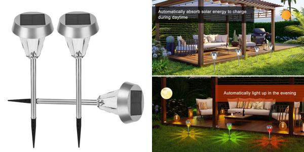 Waterproof Tempered Glass Solar Garden Lights In Ground Solar Landscape Lighting