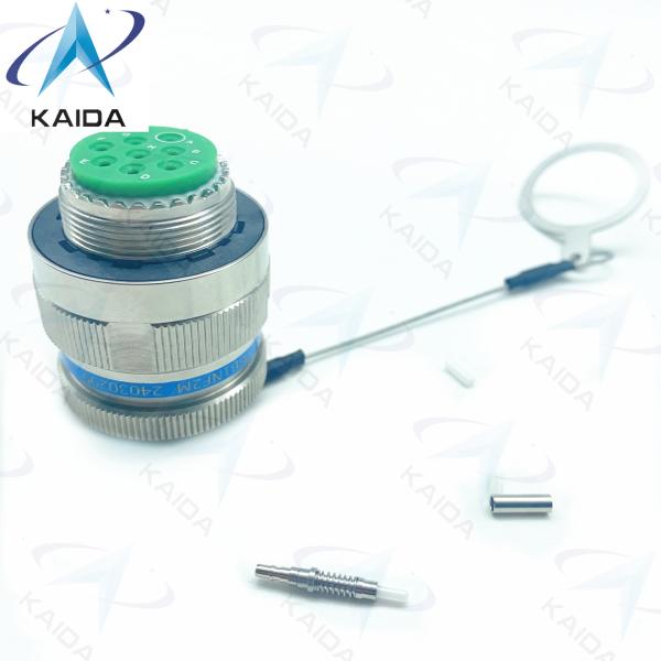 Durabilité Connecteur en fibre optique Crimp Metal Blue Muti Mode Cable 500 cycles d'accouplement D38999/26KE08B1NF2M acier inoxydable