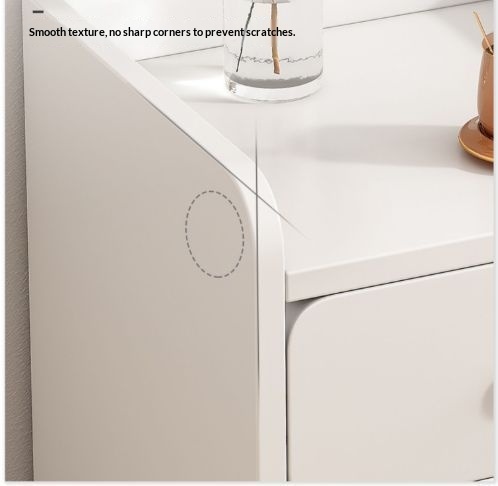 Modern Apartment Bedside Cabinet with 2 Drawers Multi-Functional Wooden Nightstand for Bedroom Storage
