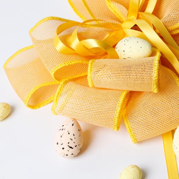 Рождественское украшение лоскутные луки лоскутные ленты 63 мм проводные ленты желтые и розовые