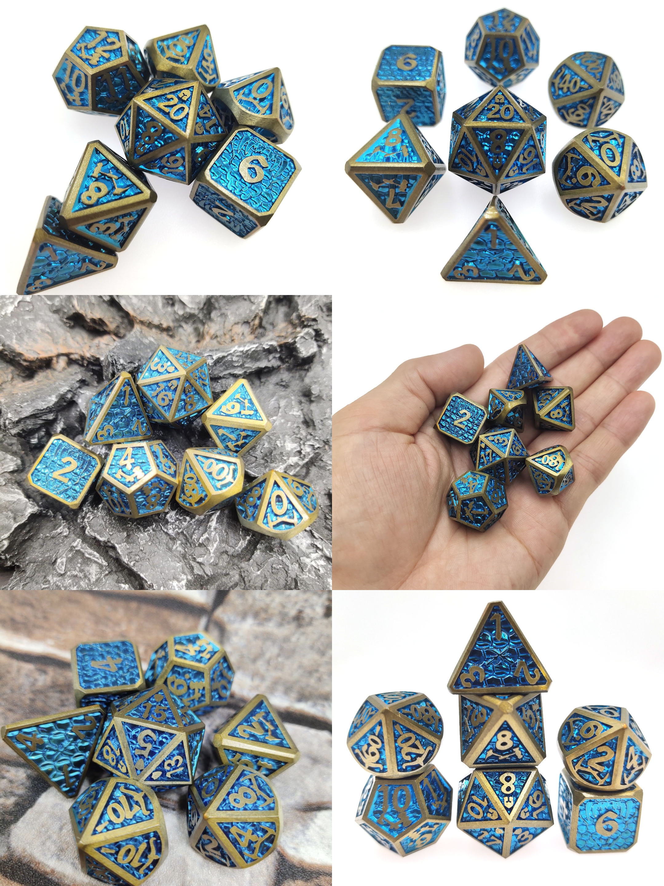 Практичная мини-игра DND Dice Настольная игра Металлические кости Влагостойкие многогранные