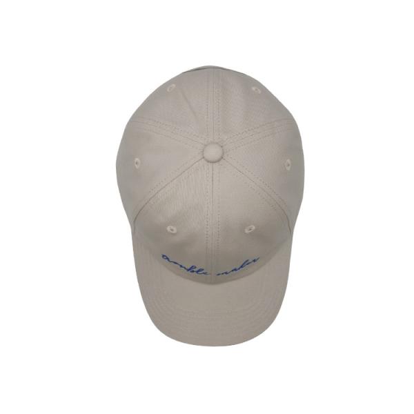 6 отверстий вышили шляпам спорт Twill 100% хлопок бейсбольных кепок белым