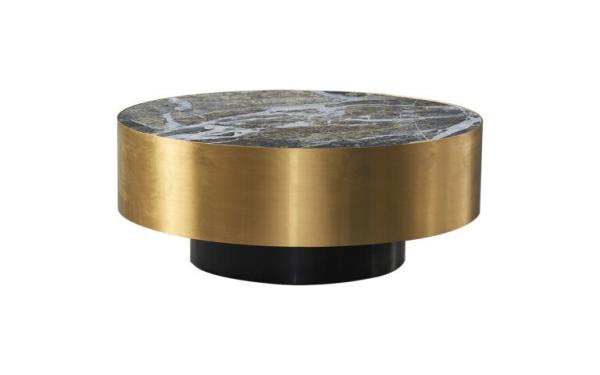 Stainless Steel edge Ceramic Marble  Coffee Table