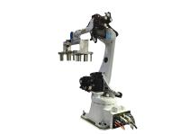 Controle por PLC de paletizador de sacos robóticos automático