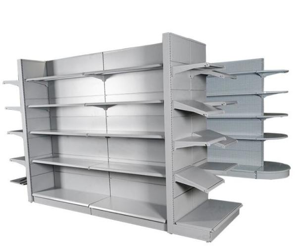 Grey White cremalheiras de exposição do metal de 5 camadas para o supermercado, farmácia