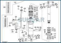 Kit de service de cylindre du boom DEERE-4614118 pour l'excavatrice Deere 210