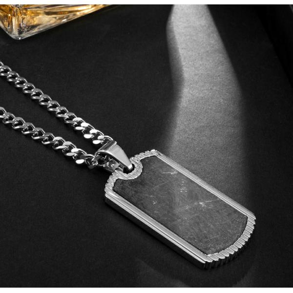 Stainless Steel Blank Diamond Pendants Non Tarnish Necklaces with Link Chain Type