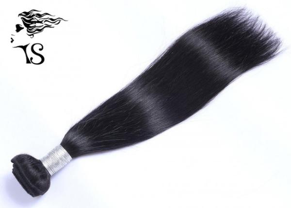 Straight Unprocessed Brazilian Hair Bundles , Brazilian Virgin Human Hair Natural Color