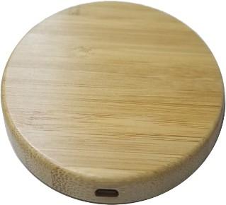 Environmental Bamboo Made Seamless 10W fast Charging Portable Wireless Charger 9V 2-3A