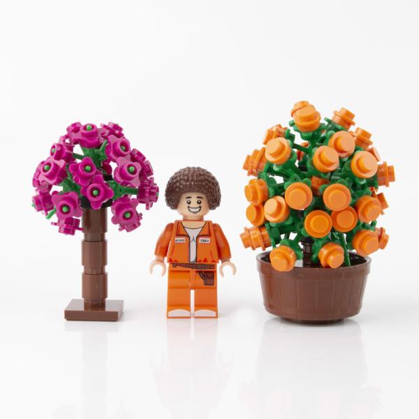 MOC city accessories building blocks garden tree green bush flowers grass plants building block