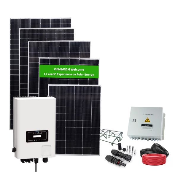 Solar Panels System 3kw 5kw 10kw Roof Mount Home Solar Kit Complete Set on Grid PV Power Solar System for House Use